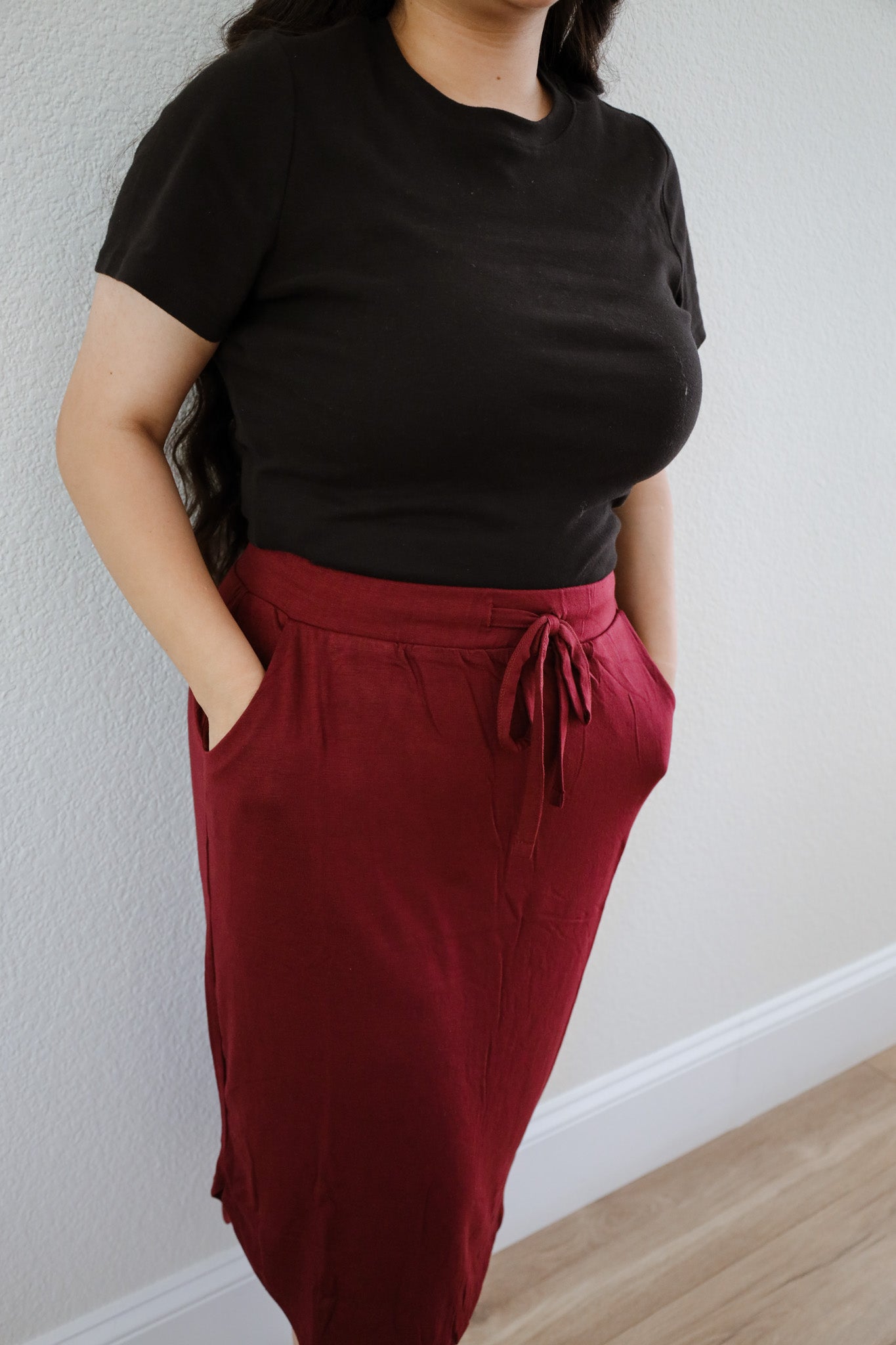 Burgundy Everyday Skirt