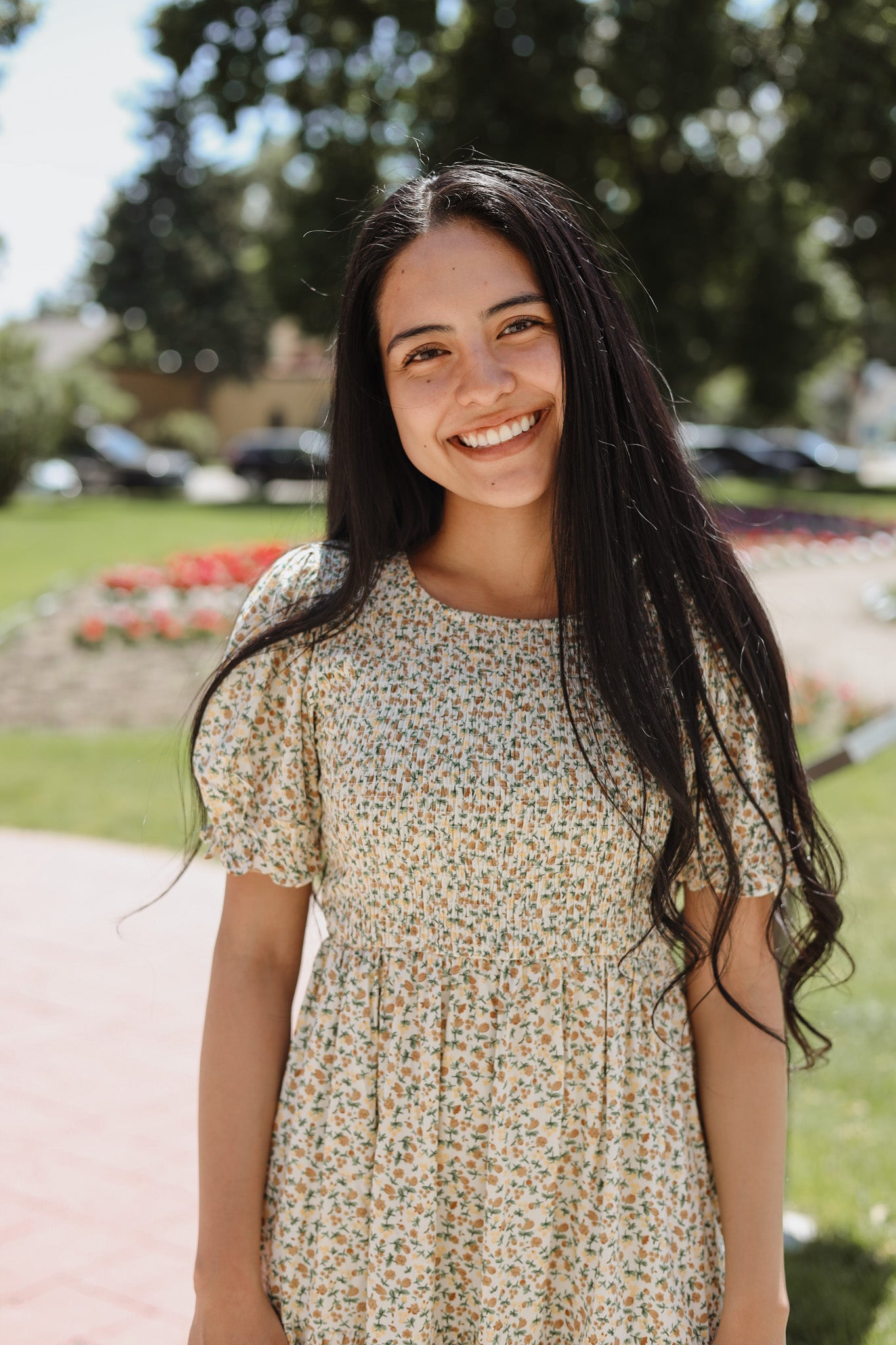 Floral Bliss Smocked Dress